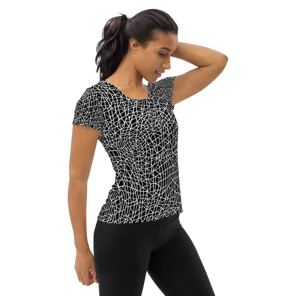 Nocturne Network on Women's Athletic T-Shirt — Right