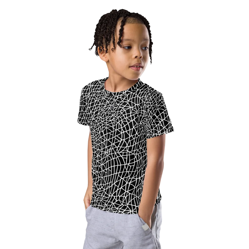 Nocturne Network on Kids Crew Neck T-Shirt — Left Front