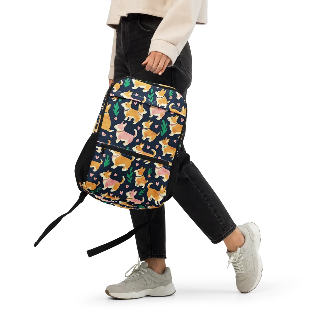 Paws And Petals on Utility Backpack — Front