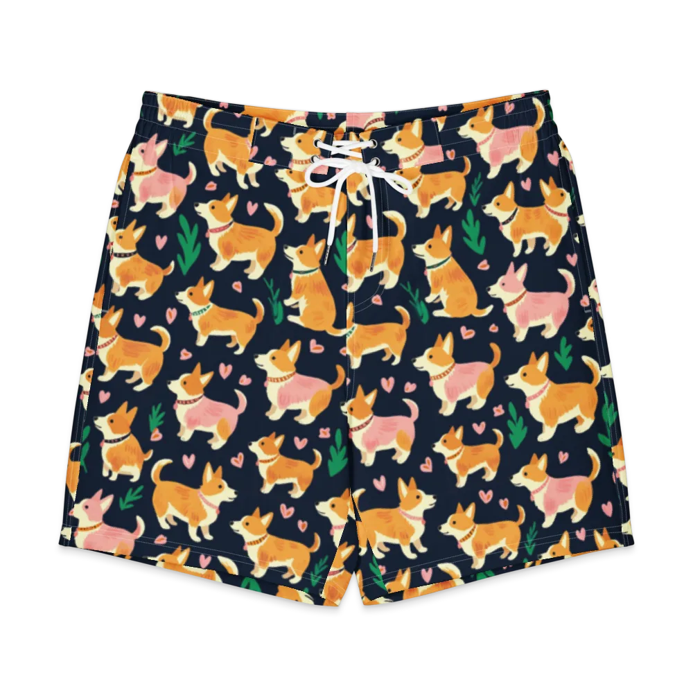 Paws And Petals on Men's Board Shorts — Front