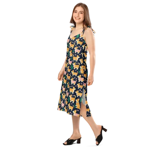 Paws And Petals on a Slip Dress