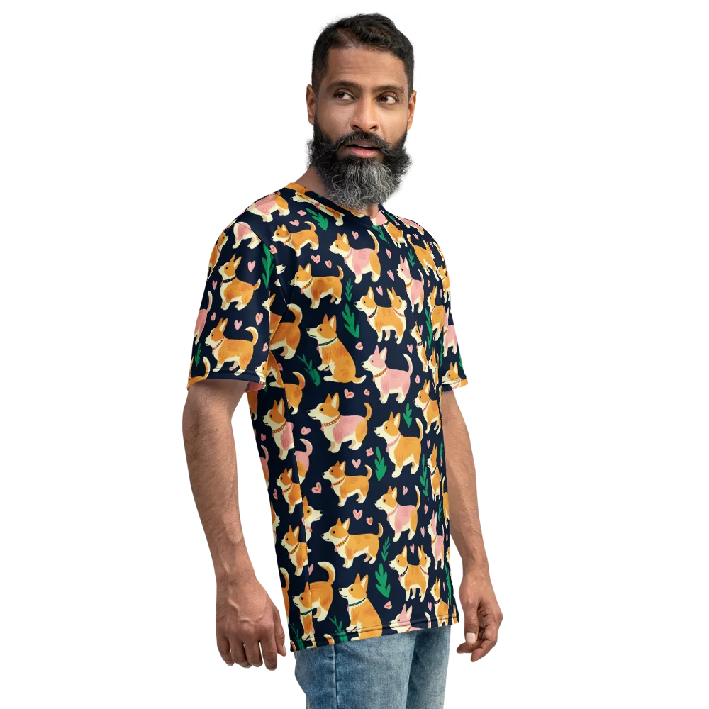 Paws And Petals on Men's Crew Neck T-Shirt — Right