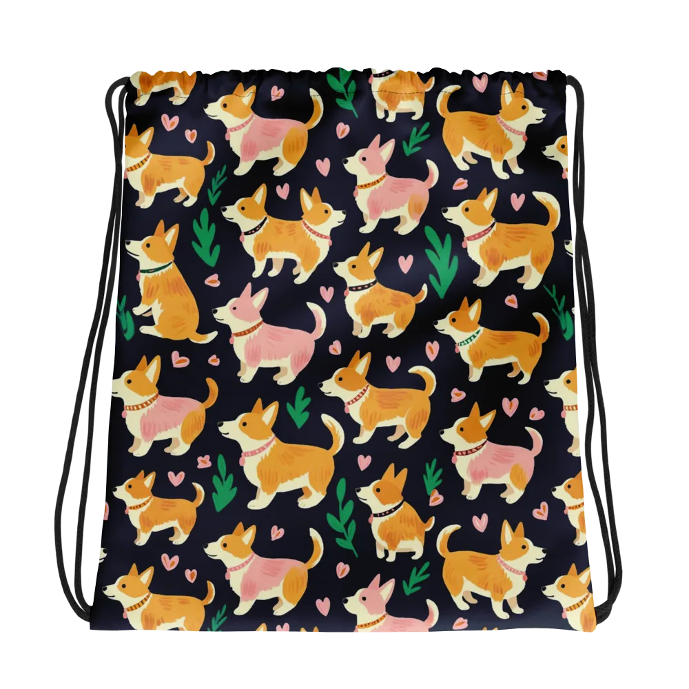 Paws And Petals on Drawstring Bag — Photo