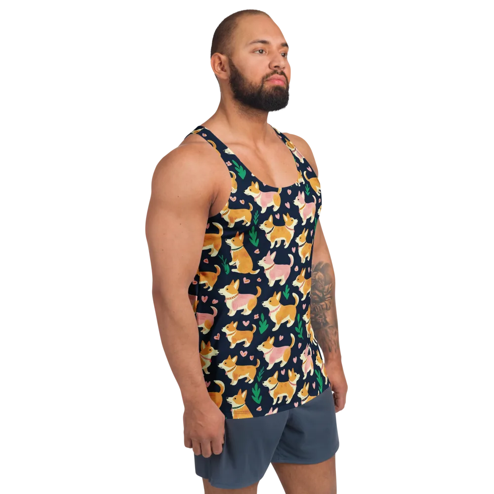 Paws And Petals on Men's Tank Top — Right Front