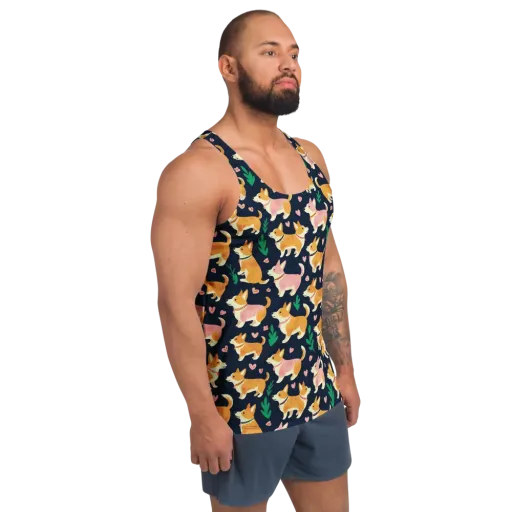 Paws And Petals on a Men's Tank Top