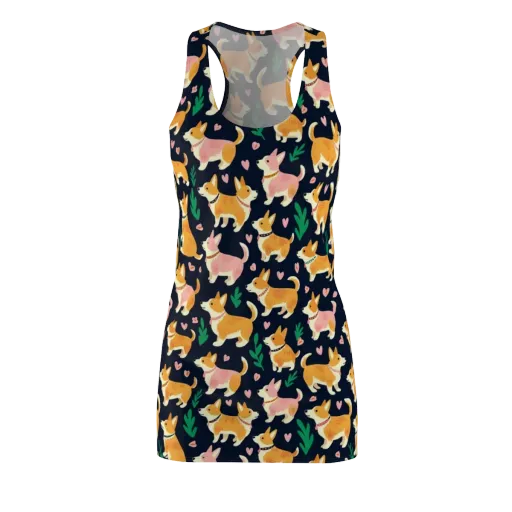 Paws And Petals on a Racerback Dress