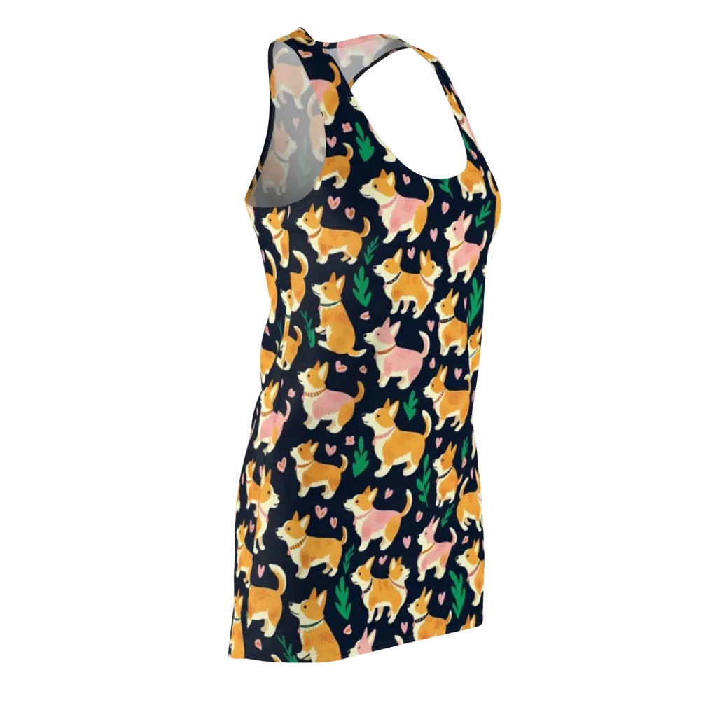 Paws And Petals on Racerback Dress — Front Side