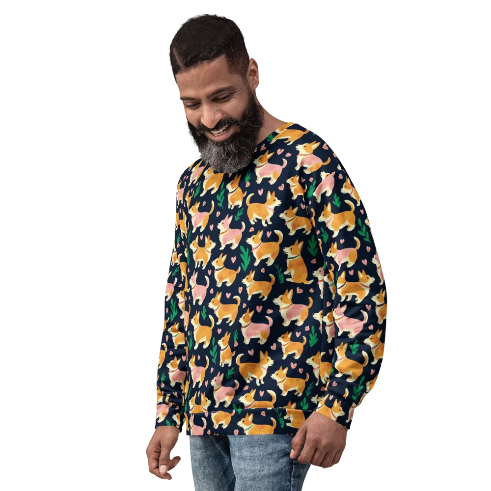 Paws And Petals on Sweatshirt — Left Front