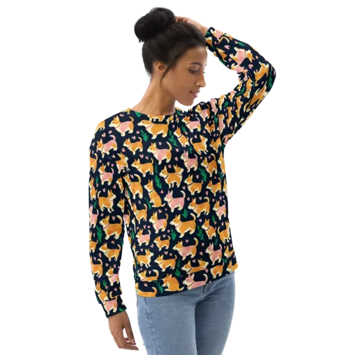 Paws And Petals on a Sweatshirt