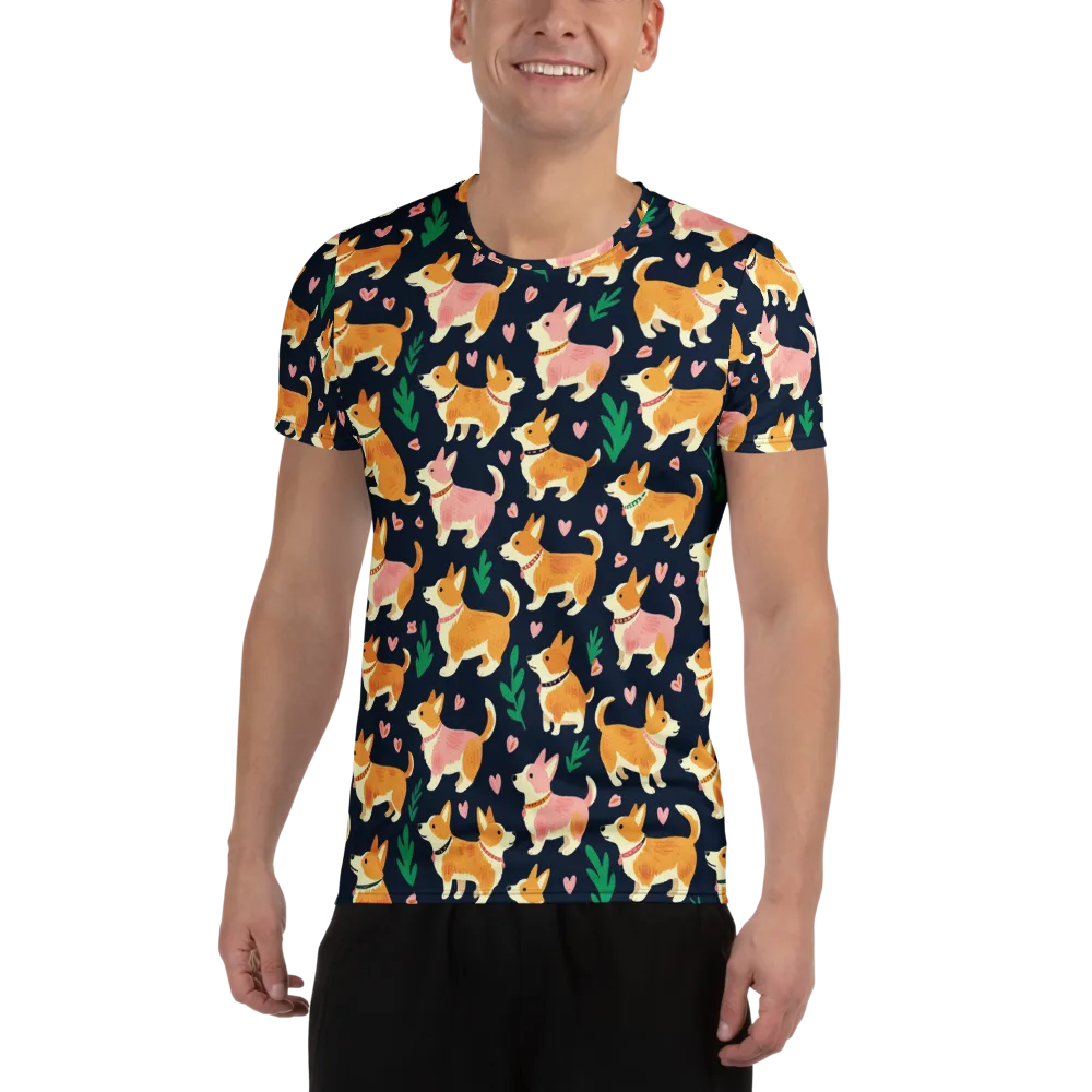 Paws And Petals on Men's Athletic T-Shirt — Front