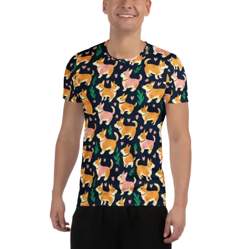 Paws And Petals on a Men's Athletic T-Shirt