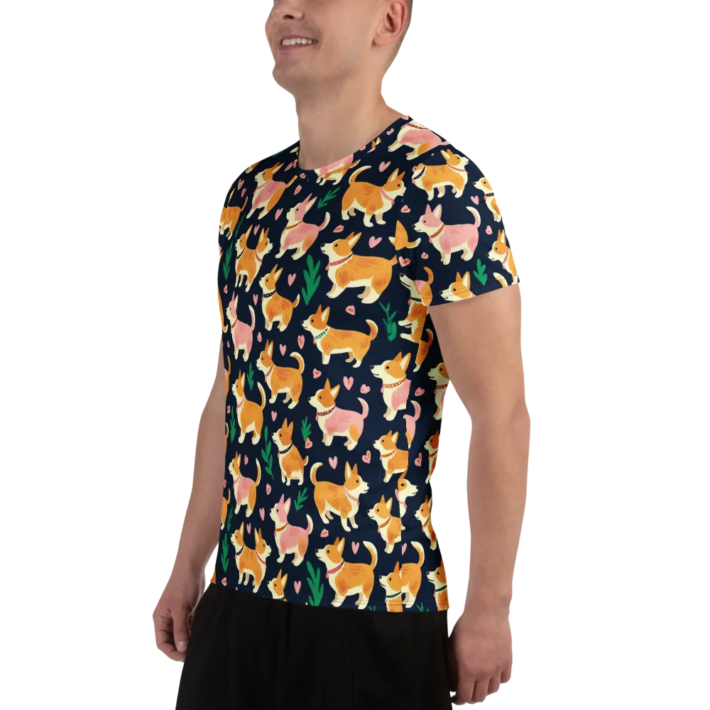Paws And Petals on Men's Athletic T-Shirt — Left
