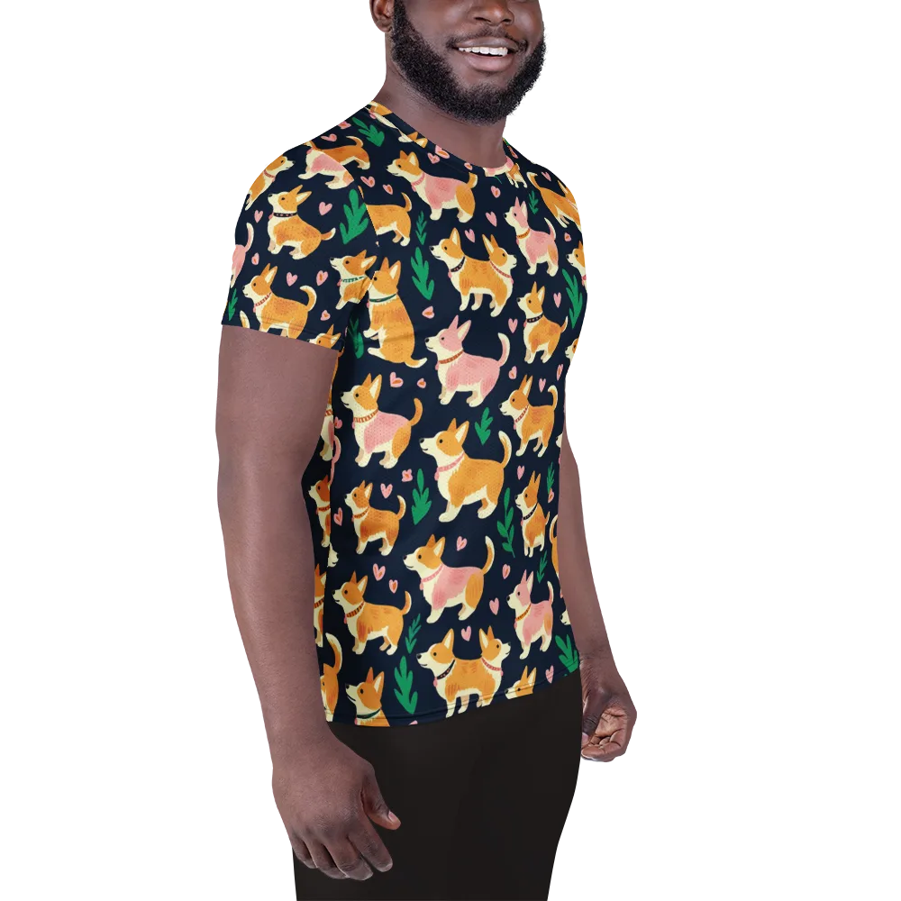 Paws And Petals on Men's Athletic T-Shirt — Right