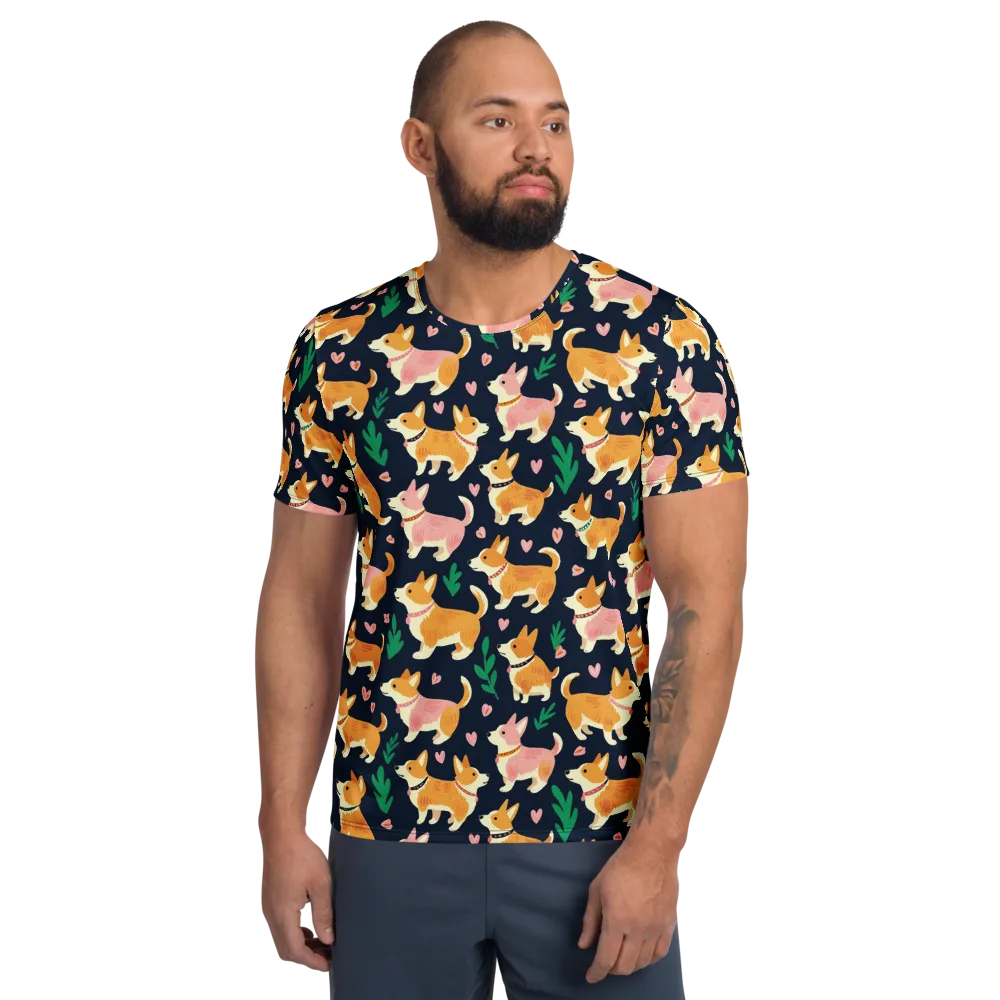 Paws And Petals on Men's Athletic T-Shirt — Front