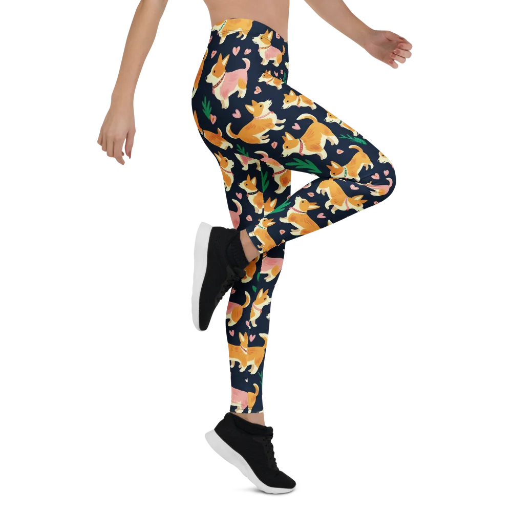 Paws And Petals on Leggings — Right