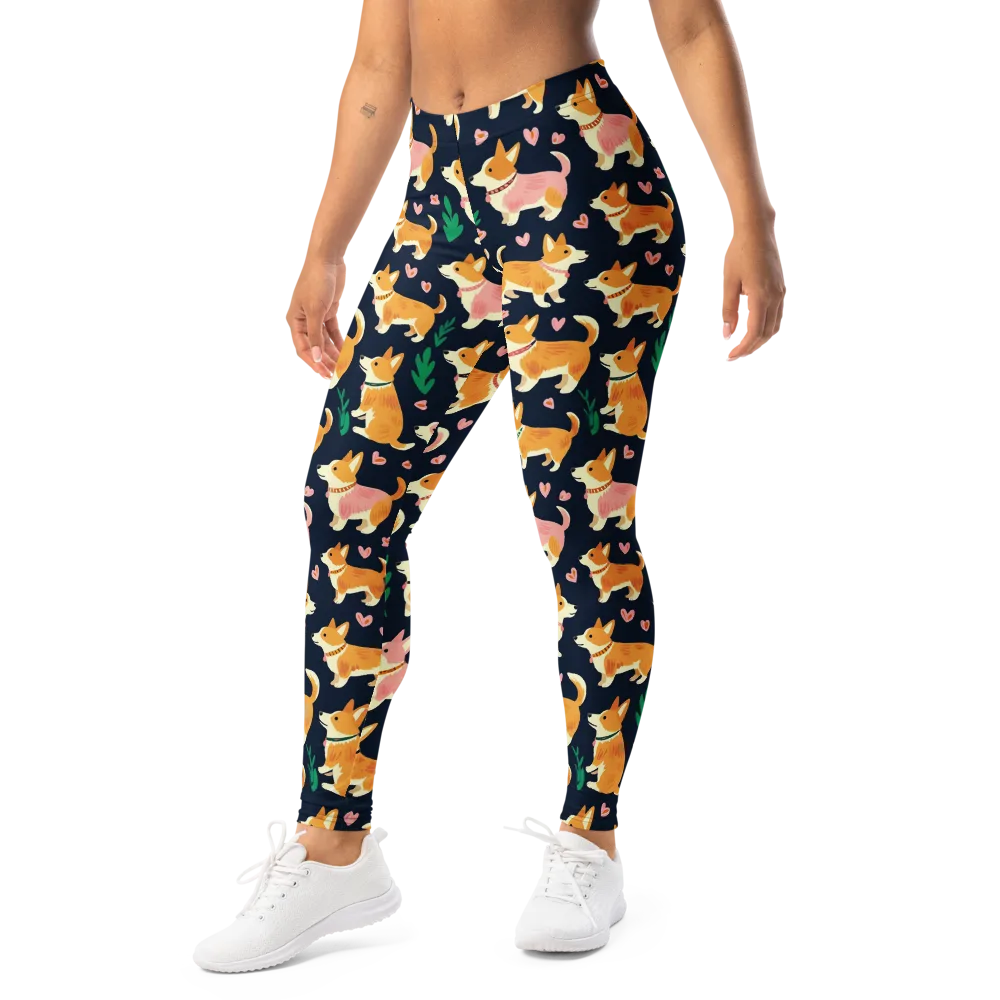 Paws And Petals on Leggings — Left Front