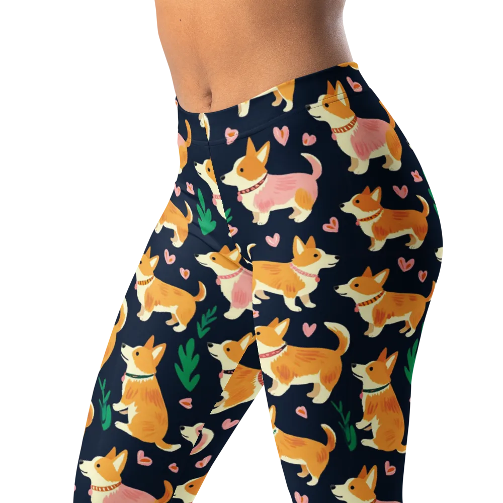 Paws And Petals on Leggings — Left Front