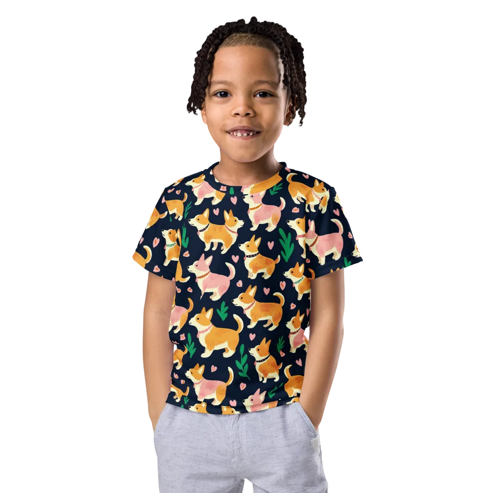 Paws And Petals on Kids Crew Neck T-Shirt — Front