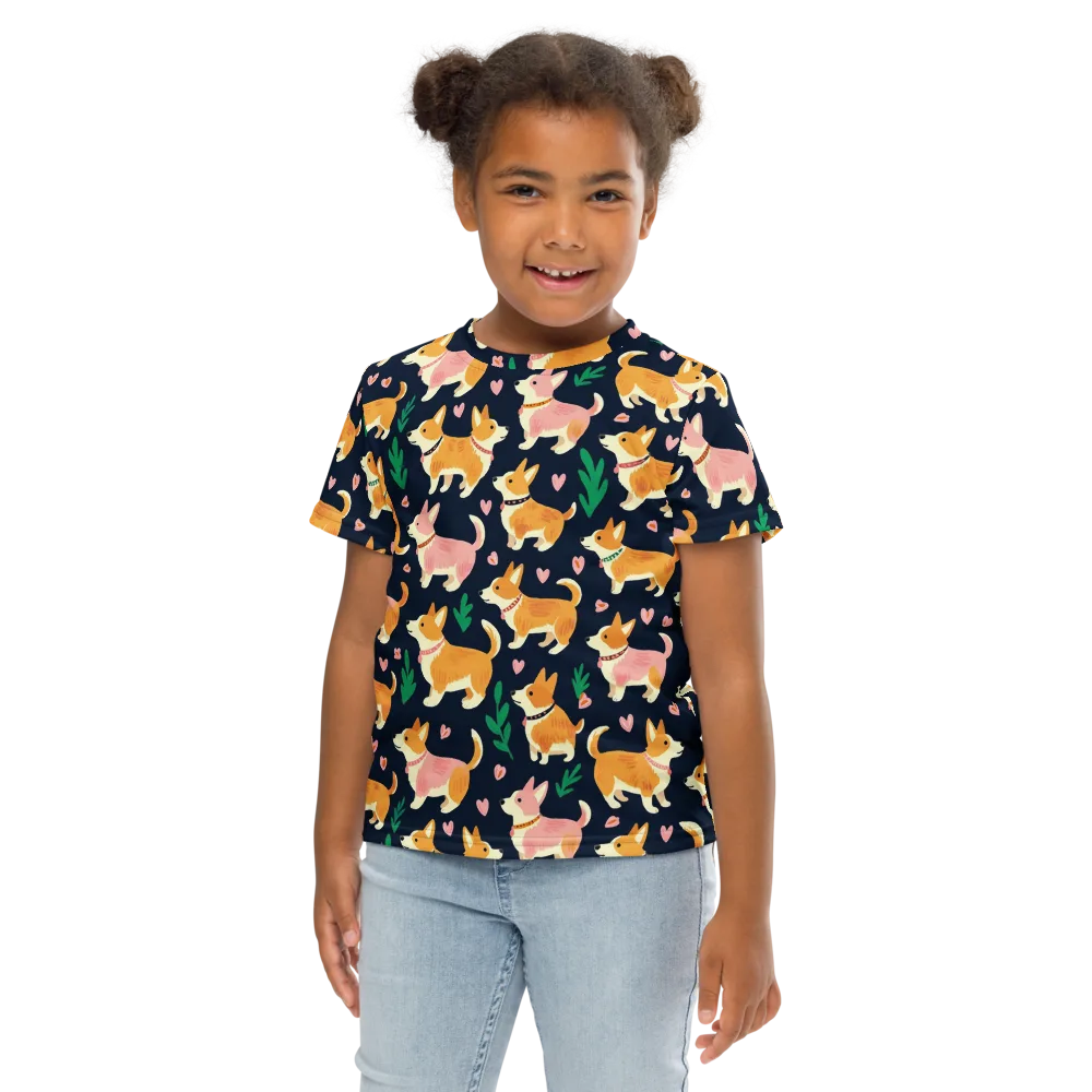 Paws And Petals on Kids Crew Neck T-Shirt — Front