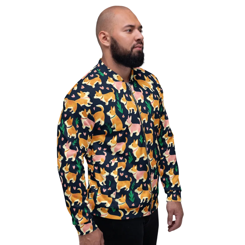 Paws And Petals on Bomber Jacket — Right
