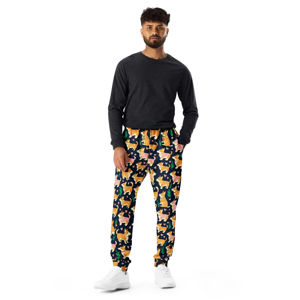 Paws And Petals on Men's Joggers — Front
