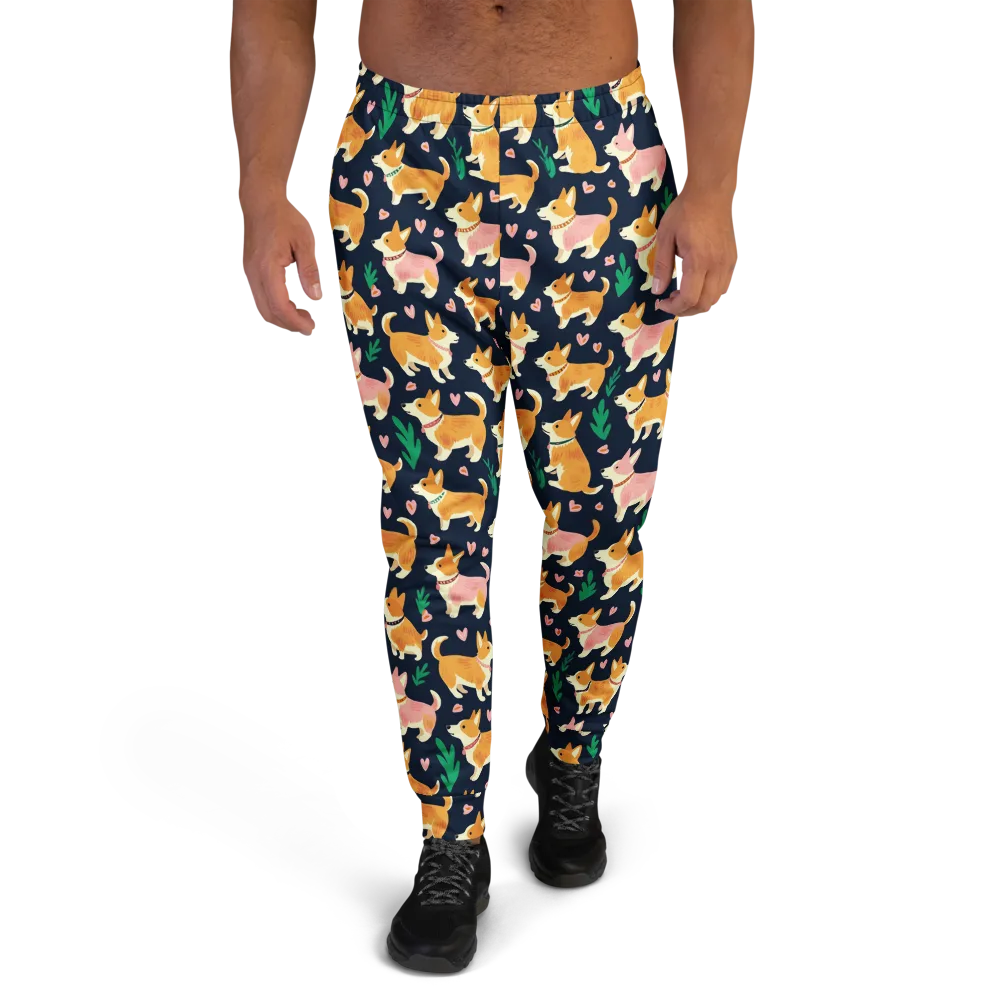 Paws And Petals on Men's Joggers — Front