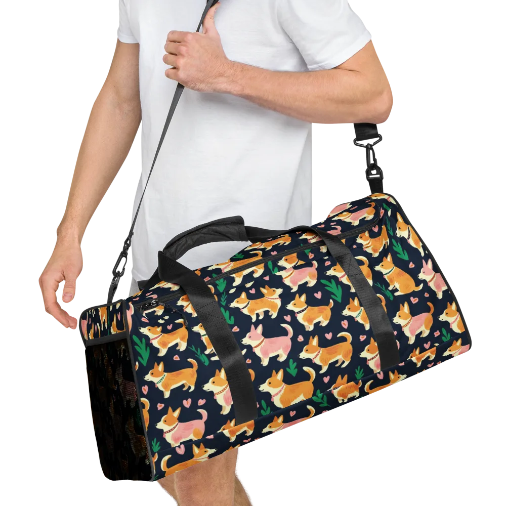 Paws And Petals on Duffle Bag — Right Front