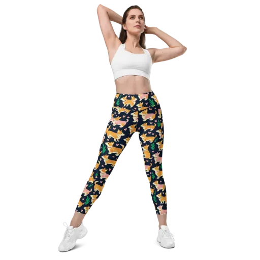 Paws And Petals on a Leggings with Pockets