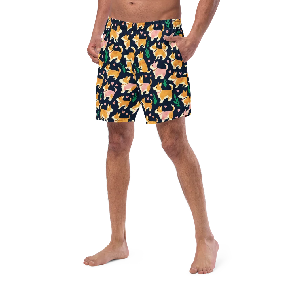 Paws And Petals on Swim Trunks — Left Front