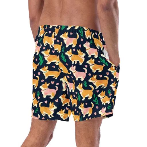 Paws And Petals on a Swim Trunks