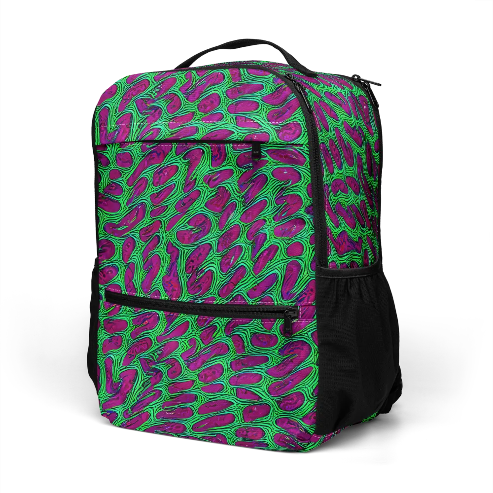 Neon Amoeba on Utility Backpack — Left Front