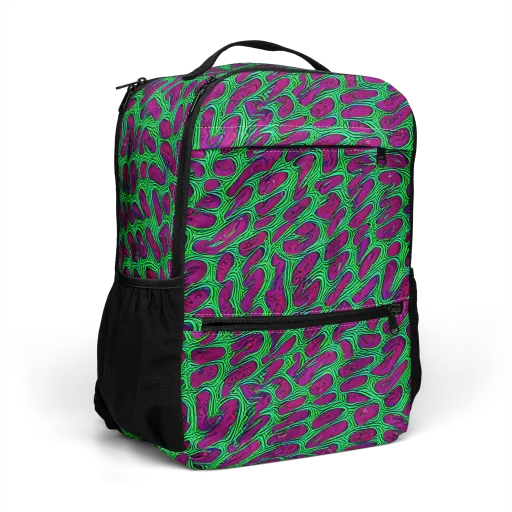 Neon Amoeba on a Utility Backpack