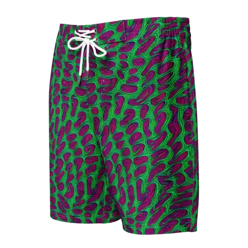 Neon Amoeba on a Men's Board Shorts