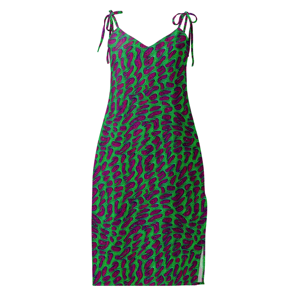 Neon Amoeba on Slip Dress — Front