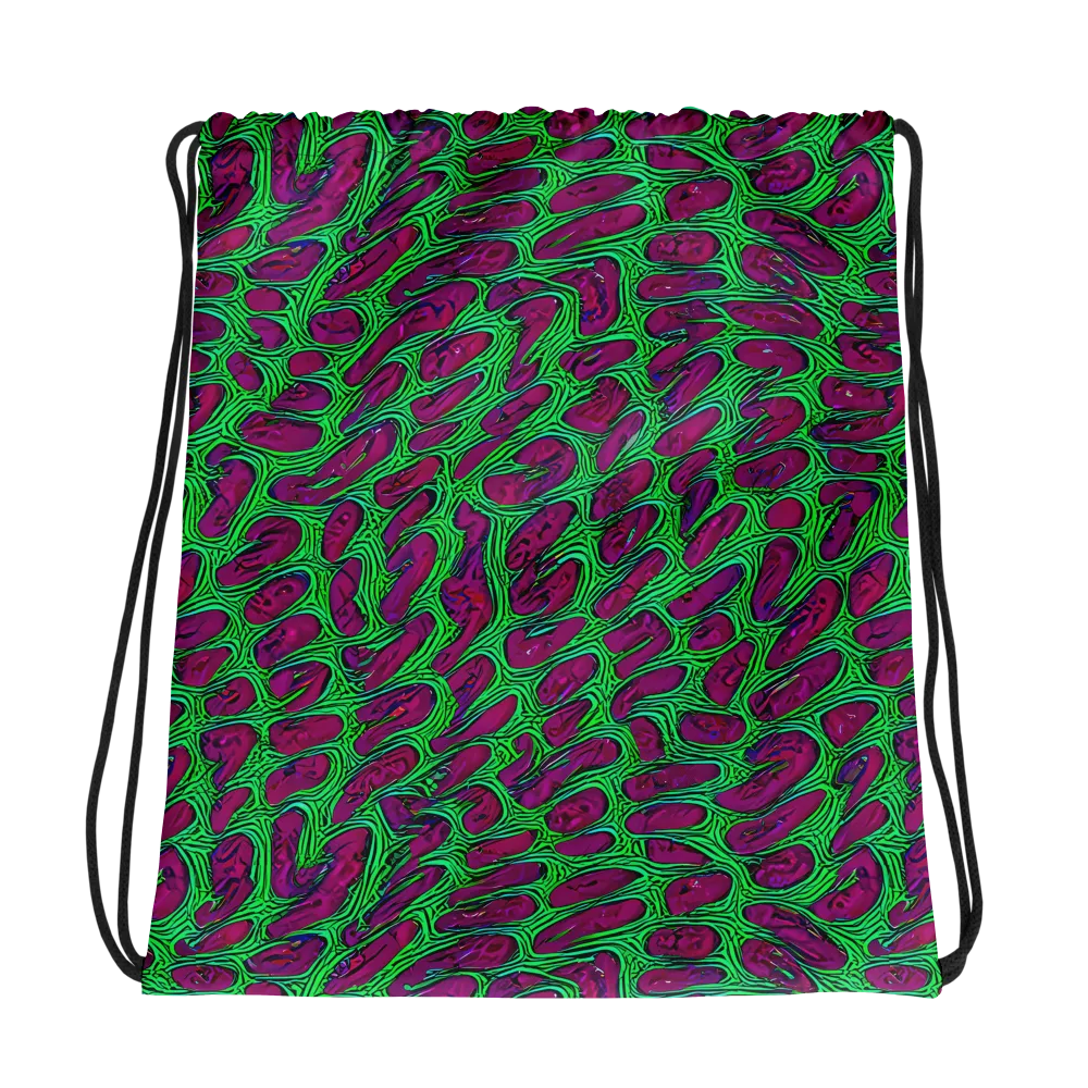 Neon Amoeba on Drawstring Bag — Photo