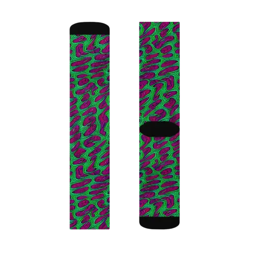 Neon Amoeba on a Socks