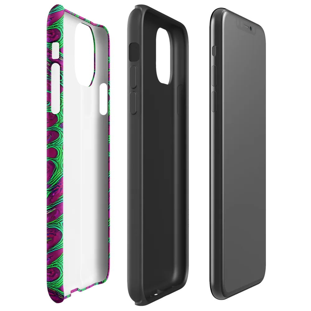 Neon Amoeba on Tough Case for iPhone® — Right
