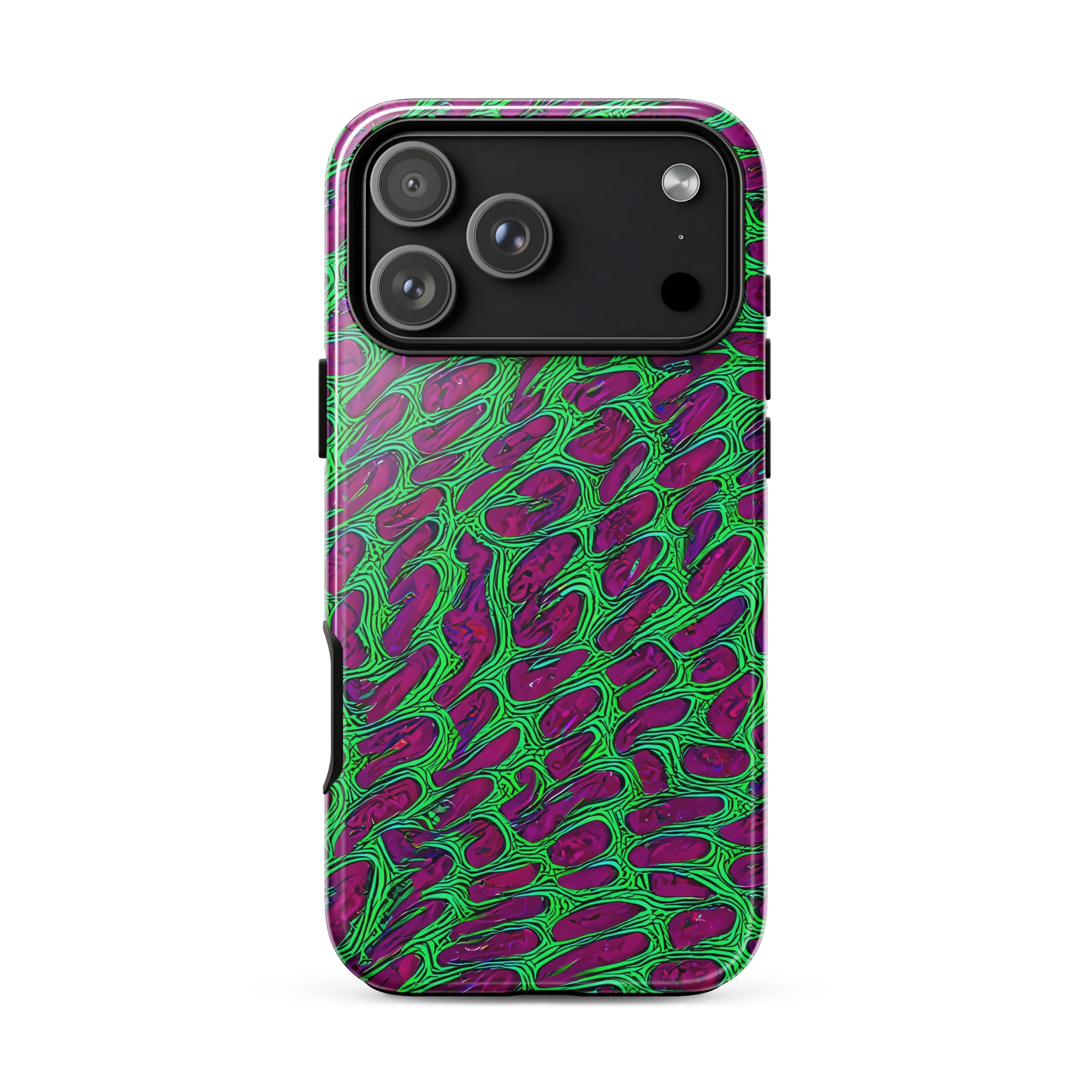Neon Amoeba on Tough Case for iPhone® — Front