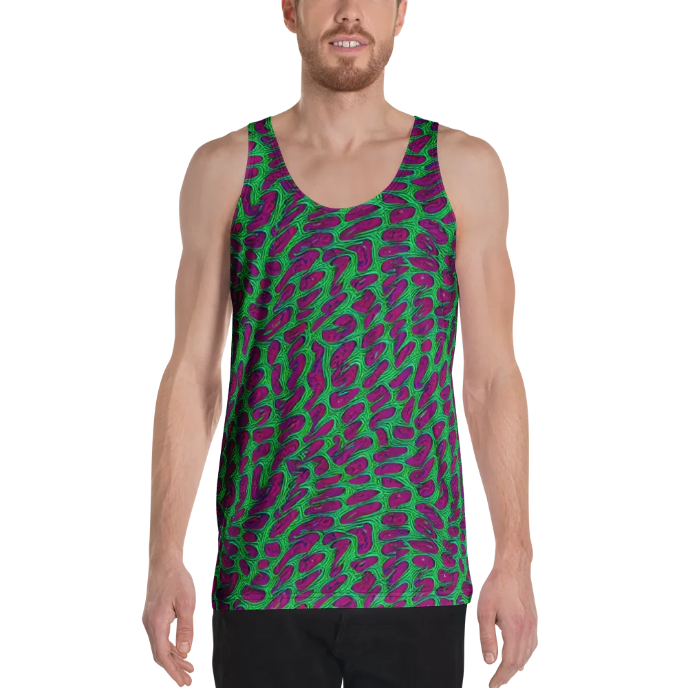 Neon Amoeba on Men's Tank Top — Front