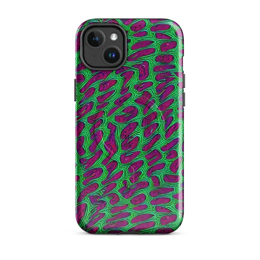 Neon Amoeba on a MagSafe Tough Case for iPhone®
