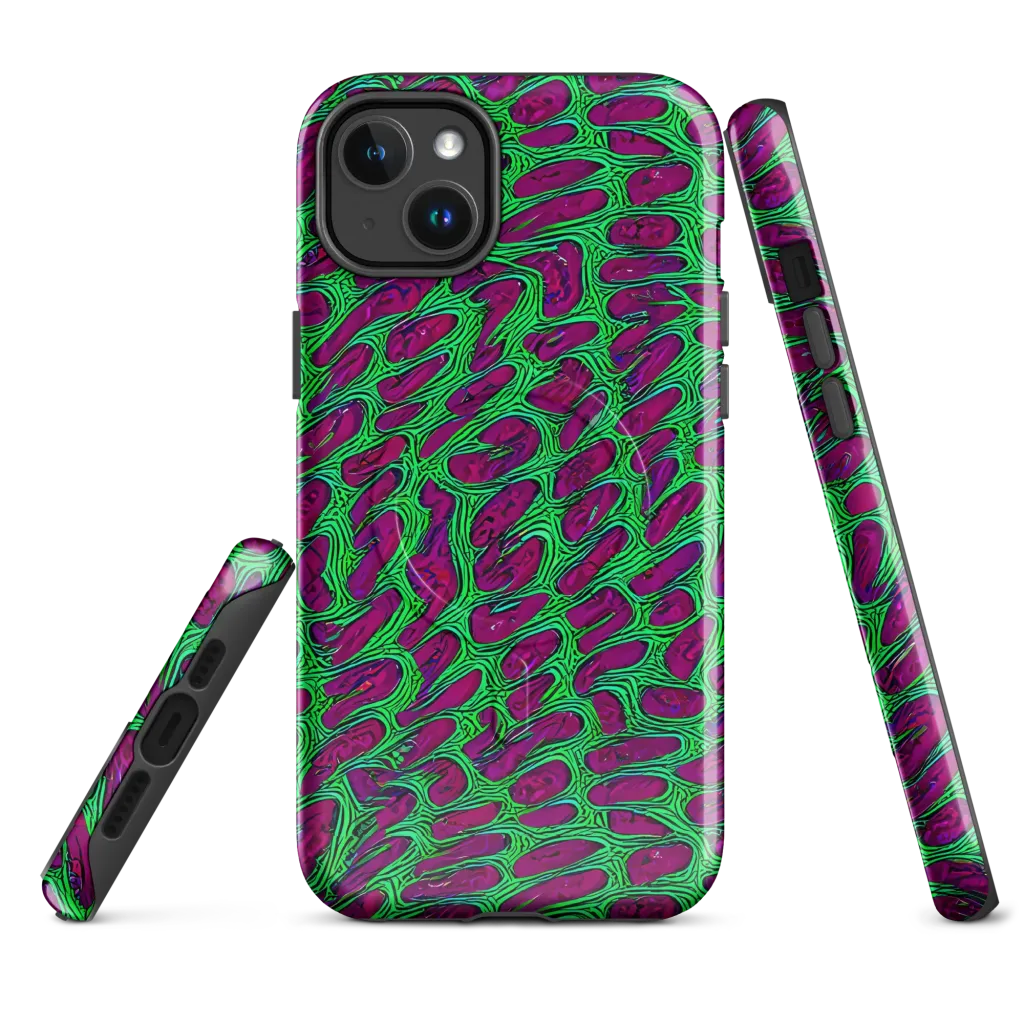 Neon Amoeba on MagSafe Tough Case for iPhone® — Front