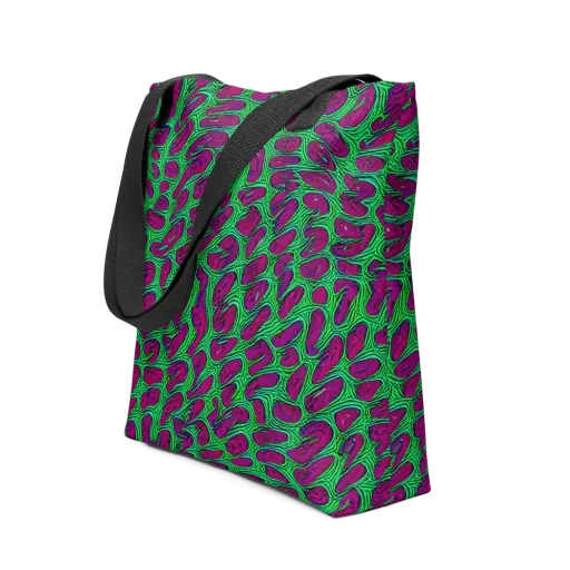 Neon Amoeba on a Tote Bag