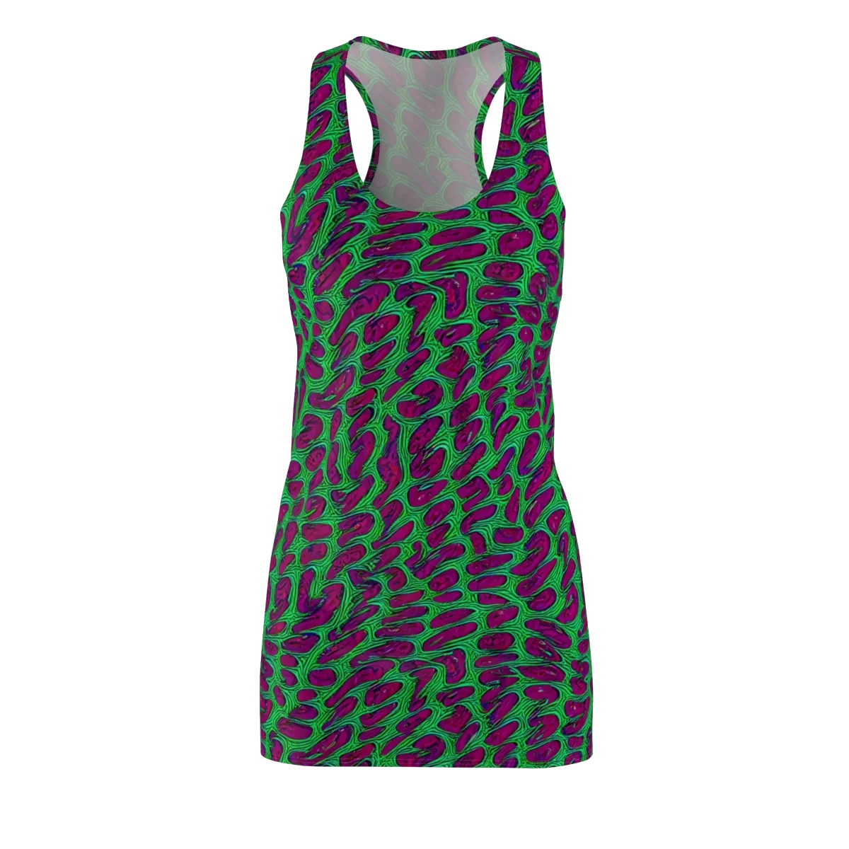 Neon Amoeba on Racerback Dress — Front