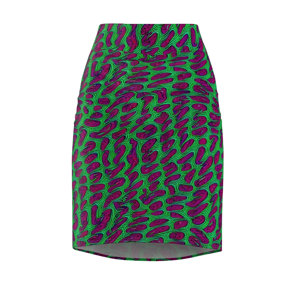Neon Amoeba on Pencil Skirt — Front