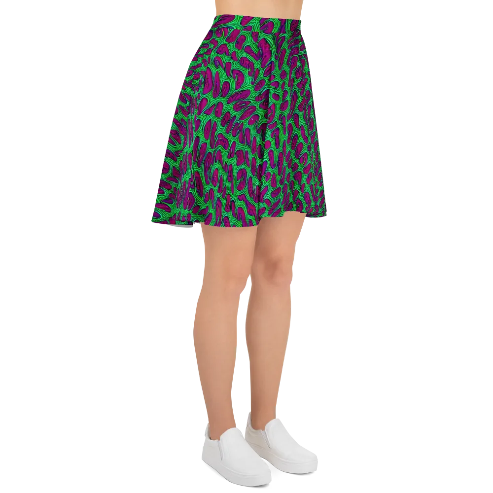 Neon Amoeba on Skater Skirt — Right