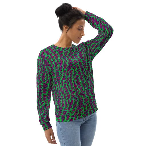 Neon Amoeba on a Sweatshirt