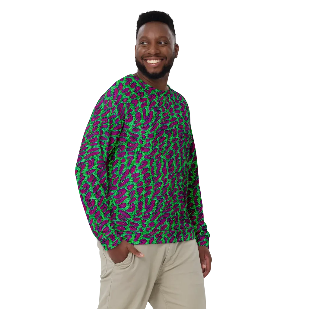 Neon Amoeba on Sweatshirt — Front