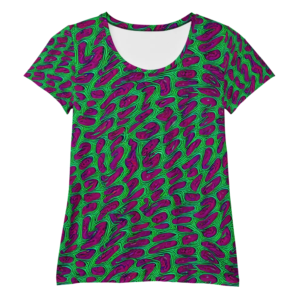 Neon Amoeba on Women's Athletic T-Shirt — Front