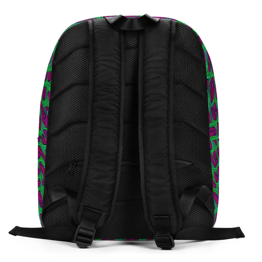 Neon Amoeba on Minimalist Backpack — Back