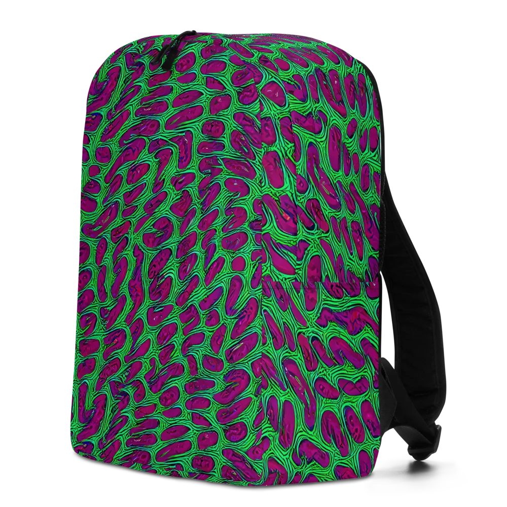 Neon Amoeba on Minimalist Backpack — Left